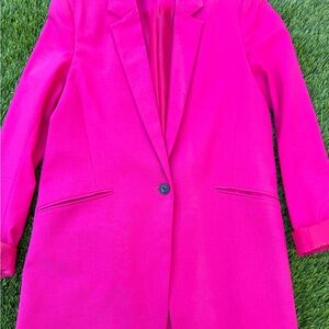 rag & bone Women’s Bright Hot Pink Single-Button Blazer size 6